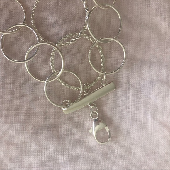 NWOT .925 sterling silver 3 strand necklace - Picture 4 of 7